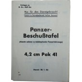 Fallschirmjäger Canon antichar 4,2 cm Pak 41 Instruction de tir