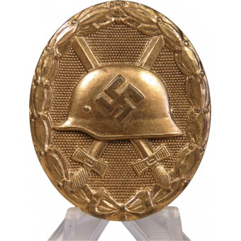 Знак нагрудный  За ранение  в золоте. Hauptmünzamt. Espenlaub militaria