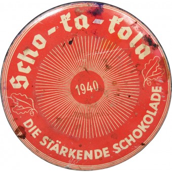 Wehrmacht Scho-ka-kola lata de chocolate, de fecha 1941. Espenlaub militaria