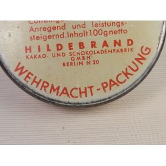 Wehrmacht Scho-ka-kola étain au chocolat, en date du 1941. Espenlaub militaria
