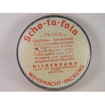 Wehrmacht Scho-ka-kola lata de chocolate, de fecha 1941. Espenlaub militaria
