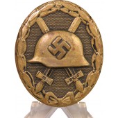 Black class wound badge 1939, Black lacquered die-stamped brass