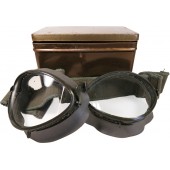 German dispatch rider’s goggles of the Wehrmacht or Waffen-SS. Mint. 