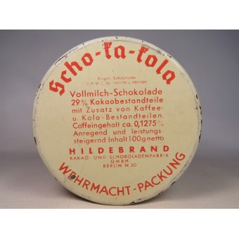 Банка из-под молочного шоколада Вермахт II/41. Фабрика Гильдебранда. Espenlaub militaria