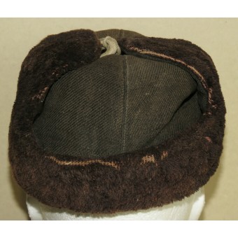 Cappello invernale con paraorecchie Uschanka modello 1940 per la Marina Rosso. Espenlaub militaria