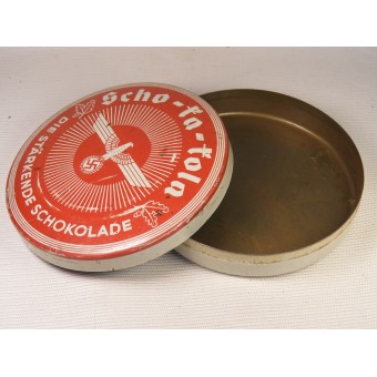 Wehrmacht chocolate tin with an eagle on the lid. Scho-ka-kola. Espenlaub militaria