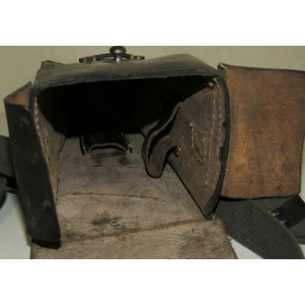 WW2 Deutsch schwarz Leder K98/StG -44 Granatwerfer Tasche - Gewehrgranatgerät. Espenlaub militaria