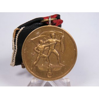 01.10.1938 Medalla conmemorativa de Sudetenland, Prager Burg Spange L / 12 C.E. Junker. Espenlaub militaria
