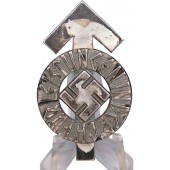 HJ-Leistungsabzeichen in Silber. M1/34 Carl Wurster, Markneukirchen. CoupeAl. Numéroté 86095