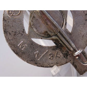 HJ-Leistungsabzeichen in Silber. M1 / 34 Carl Wurster, Markneukirchen. Cupole. Numerato 86095.. Espenlaub militaria