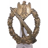 Infanteriets överfallsmärke i brons Deumer - 