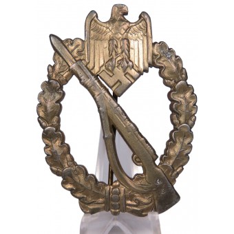 Insignia de Asalto de Infantería en Bronce Deumer - hoja deformada. Espenlaub militaria