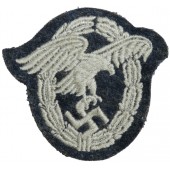 Luftwaffe Beobachterabzeichen. Geweven type voor Fliegerbluse