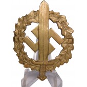 SA-Wehrabzeichen en bronce. Buntmetal, no magnético, 
