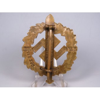 Sa-Wehrabizeichen en bronze. Buntmetal, non magnétique, Bonner Kunstabz. Bedarf Bonn. Espenlaub militaria