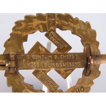 SA-Wehrabzeichen in Bronze. Buntmetal, немагнитный, Bonner Kunstabz. Bedarf Bonn a/RH. Espenlaub militaria
