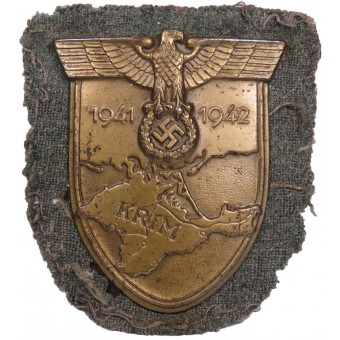 Escudo para la campaña de Crimea Krim 1941-42 . Karl Wurster K.G.. Espenlaub militaria