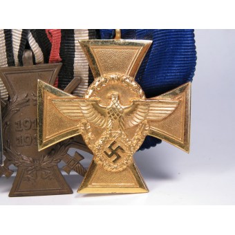 Ordensspange für einen Polizeibeamten im Dritten Reich, einen Veteranen des Ersten Weltkriegs. Espenlaub militaria