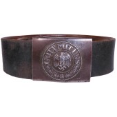 Wehrmacht leather field belt. Steel buckle by Motz