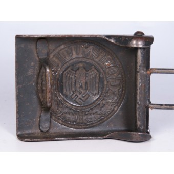 El cinturón de combate de Wehrmacht con la hebilla de acero.. Espenlaub militaria