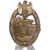 Panzerkampfabzeichen in Bronze halbhohl Gänseblümchen Typ B