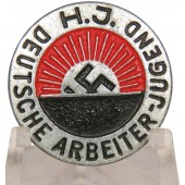 Zeldzame Hitlerjeugd lidmaatschapsbadge M1/63 in zink