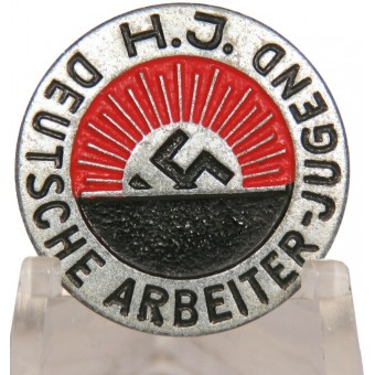 Harvinainen Hitler Youth -jäsenmerkki M1/63 sinkissä. Espenlaub militaria