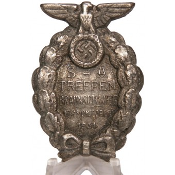 Badge de rencontre SA à Brunswick 17-18 octobre 1931. Espenlaub militaria