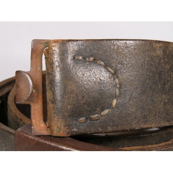 Cintura da combattimento tedesca Wehrmacht con una fibbia in acciaio. Espenlaub militaria