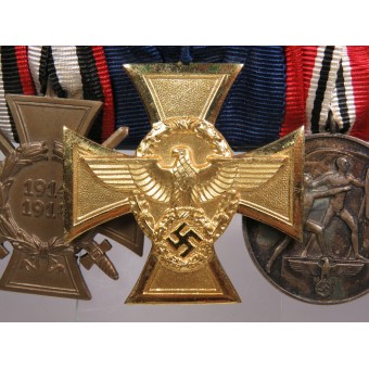 Ensimmäisen maailmansodan poliisiveteraanin mitalipalkki. Espenlaub militaria