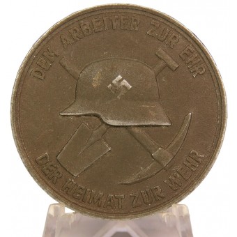 Médaille. 1938 Dem Arbeiter Zur Ehr Der Heimat Zur Wehr Philipp Holzmann. Espenlaub militaria