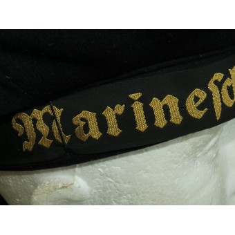 Gorra de la Kriegsmarine Pato Donald Tellermütze Marineschule Wesermünde. Espenlaub militaria