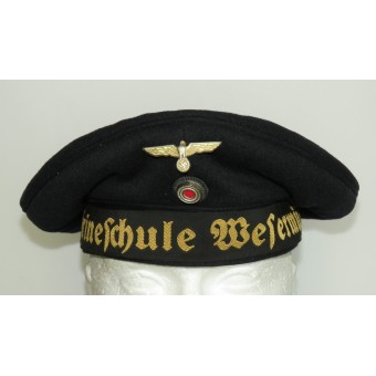Kriegsmarine Donald Duck cap ‘Tellermütze’ Marineschule Wesermünde. Espenlaub militaria