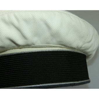 Luftwaffe summer cap for officers with a white cover. Marie Slama & Sohn. Espenlaub militaria