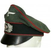 Wehrmachtin tykistön kenttävisiirin hattu, murskaintyyliä