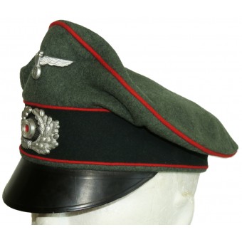 Casquette à visière dartillerie de campagne de la Wehrmacht, style broyeur. Espenlaub militaria