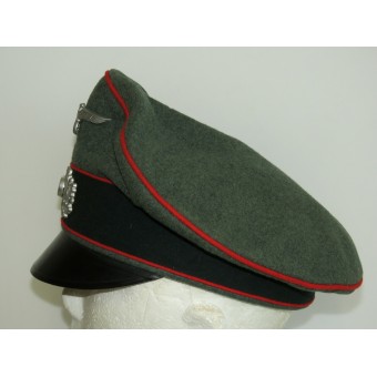 Wehrmachts artillery field visor hat, crusher style. Espenlaub militaria
