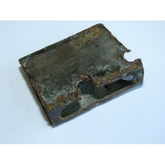 A German soldiers matchbox holder battledamaged. Espenlaub militaria