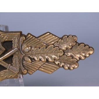 Nahkampfspange in Gold. F&BL. Знак в золоте. Espenlaub militaria