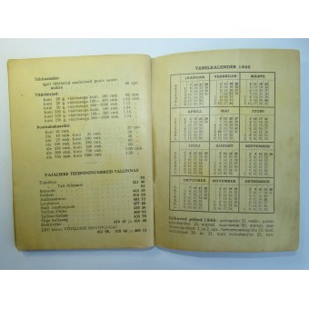 Calendario per il 1944 dellorganizzazione estone Eesti Rahva Ühisabi. Espenlaub militaria