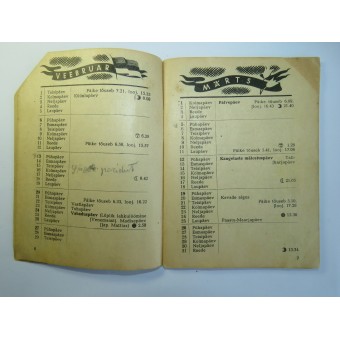 Calendar for 1944 of the Estonian organization Eesti Rahva Ühisabi. Espenlaub militaria