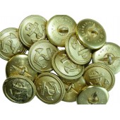 Kriegsmarine buttons, large, gilded aluminum 1940, Set of 14 pcs. 