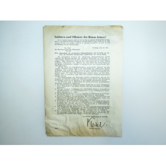 Folleto Orden nº 513, posterior a la Orden nº 13 actualizada el 13 de mayo de 1944. Espenlaub militaria