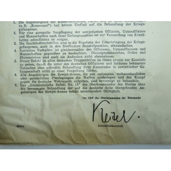 Folleto Orden nº 513, posterior a la Orden nº 13 actualizada el 13 de mayo de 1944. Espenlaub militaria