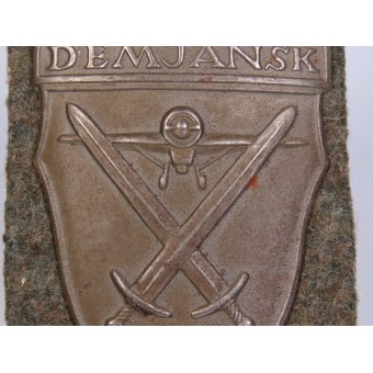 Ärmelschild, Demjansk 1942. Eisen. Espenlaub militaria