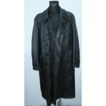 Leather raglan coat, model 1926, produced in 1938. Mint.. Espenlaub militaria