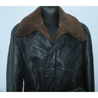 Leather raglan coat, model 1926, produced in 1938. Mint.. Espenlaub militaria