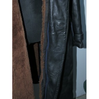 Leather raglan coat, model 1926, produced in 1938. Mint.. Espenlaub militaria