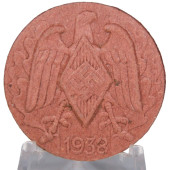 Hitler Youth 1938 cardboard badge