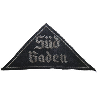 BDM sleeve triangle Süd Baden with RZM paper tag. Espenlaub militaria